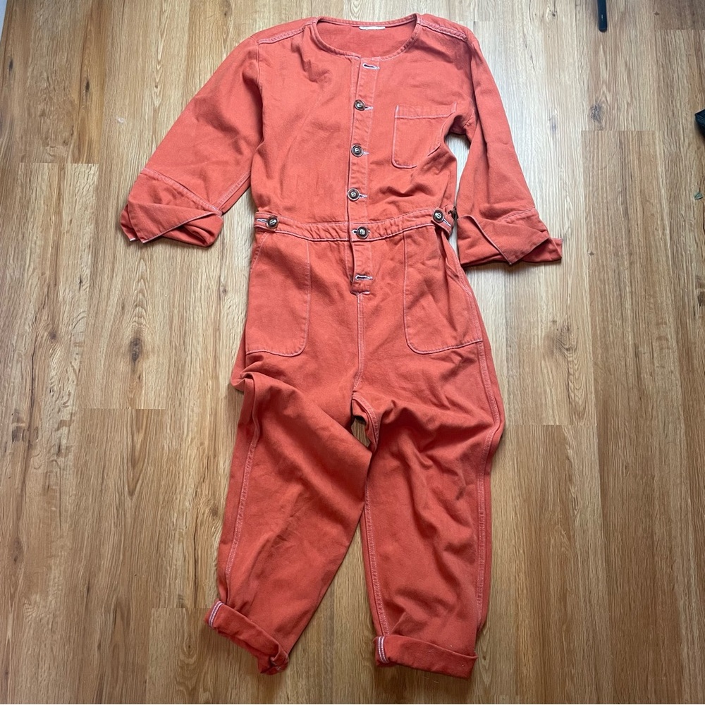 Roller Rabbit Abilene Orange Utility Jumpsuit - image 1